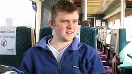 Gavin on the 10:10 train from Newton Abbot to Taunton